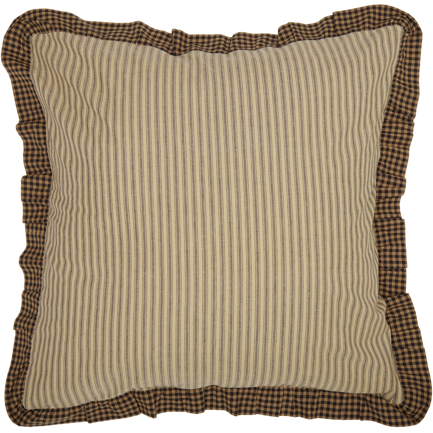 Millard Euro Sham - Black/Dark Tan