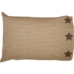 Millard Standard Pillow Case - Black/Dark Tan - Set of 2