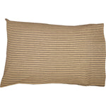 Millard Standard Pillow Case - Black/Dark Tan - Set of 2