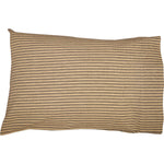 Millard Standard Pillow Case - Black/Dark Tan - Set of 2
