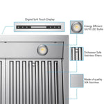 VICTORY Stainless Steel 30" 750 CFM Wall Mount Range Hood - Breeze-30--
