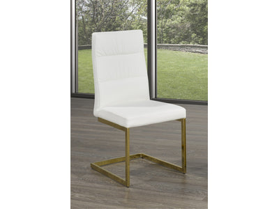 Cierra Dining Chair - White, Gold