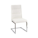 Cierra Dining Chair - White, Silver