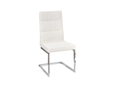 Cierra Dining Chair - White, Silver