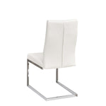 Cierra Dining Chair - White, Silver