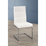 Cierra Dining Chair - White, Silver