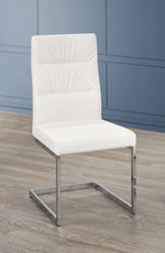 Cierra Dining Chair - White, Silver