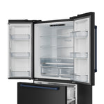 Thor Kitchen - Gordon Ramsay Collection 36" 20.3 Cu. Ft. Matte Black Counter-Depth French Door Refrigerator with Ice Maker - RF3621CTD00-BLU