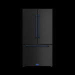 Thor Kitchen - Gordon Ramsay Collection 36" 20.3 Cu. Ft. Matte Black Counter-Depth French Door Refrigerator with Ice Maker - RF3621CTD00-BLU