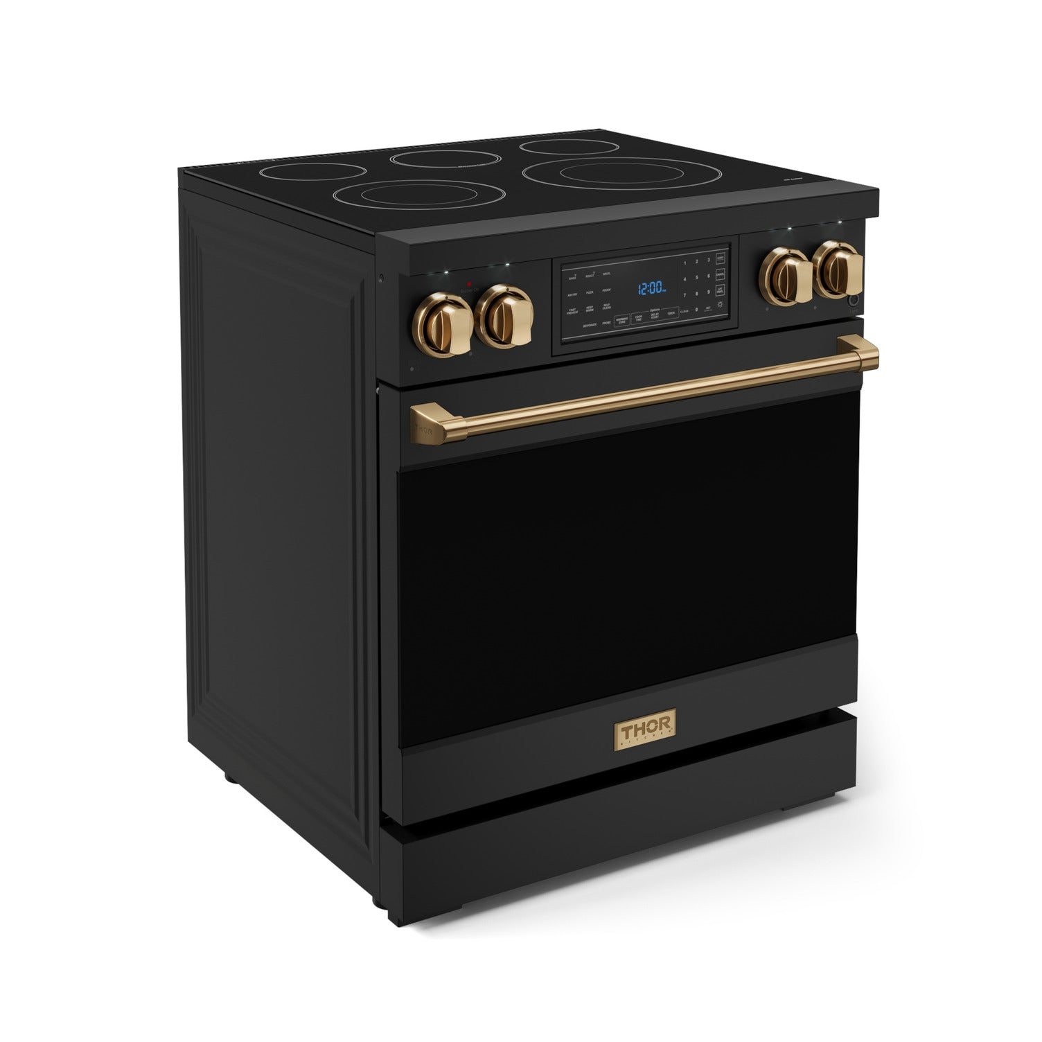 Thor Kitchen Black Stainless Steel Freestanding Professional Electric Range|Gordon Ramsay Series (4.55 cu.ft.) - RSE30B-BRZ