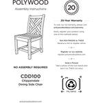 POLYWOOD® Chippendale Dining Side Chair - Slate Grey