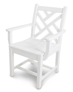 POLYWOOD® Chippendale Dining Arm Chair - White
