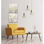 Noisy Neighbours I Wall Art - Yellow/Grey - 18 X 18