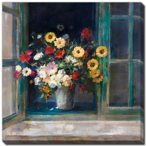 Blooming Vase Wall Art - Multi-Colour - 24 X 24