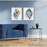 Glass Shell II Wall Art - Blue - 16 X 20