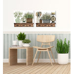Country Flowers I Wall Art - Green/Light Brown - 20 X 16