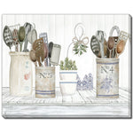 Kitchen Supplies II Wall Art - White/Green - 20 X 16