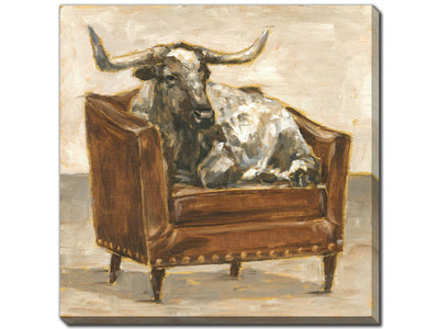 Just Chillin' II Wall Art - Dark Brown - 24 X 24