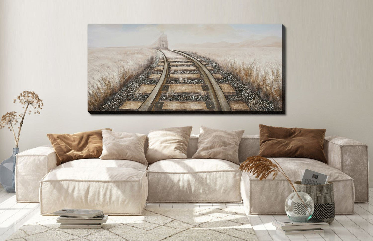 Wheat Tracks Wall Art - Light Brown/Beige - 71 X 32