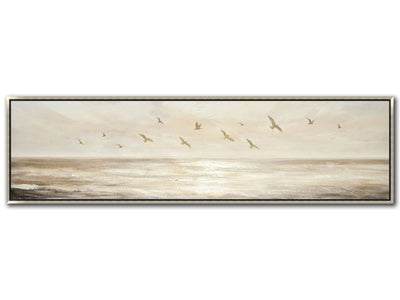 Flock in Flight Wall Art - Light Brown - 73 X 21