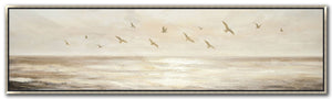 Flock in Flight Wall Art - Light Brown - 73 X 21