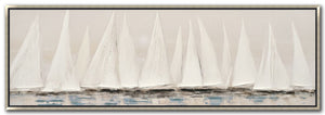 Harbour Wall Art - White - 61 X 21