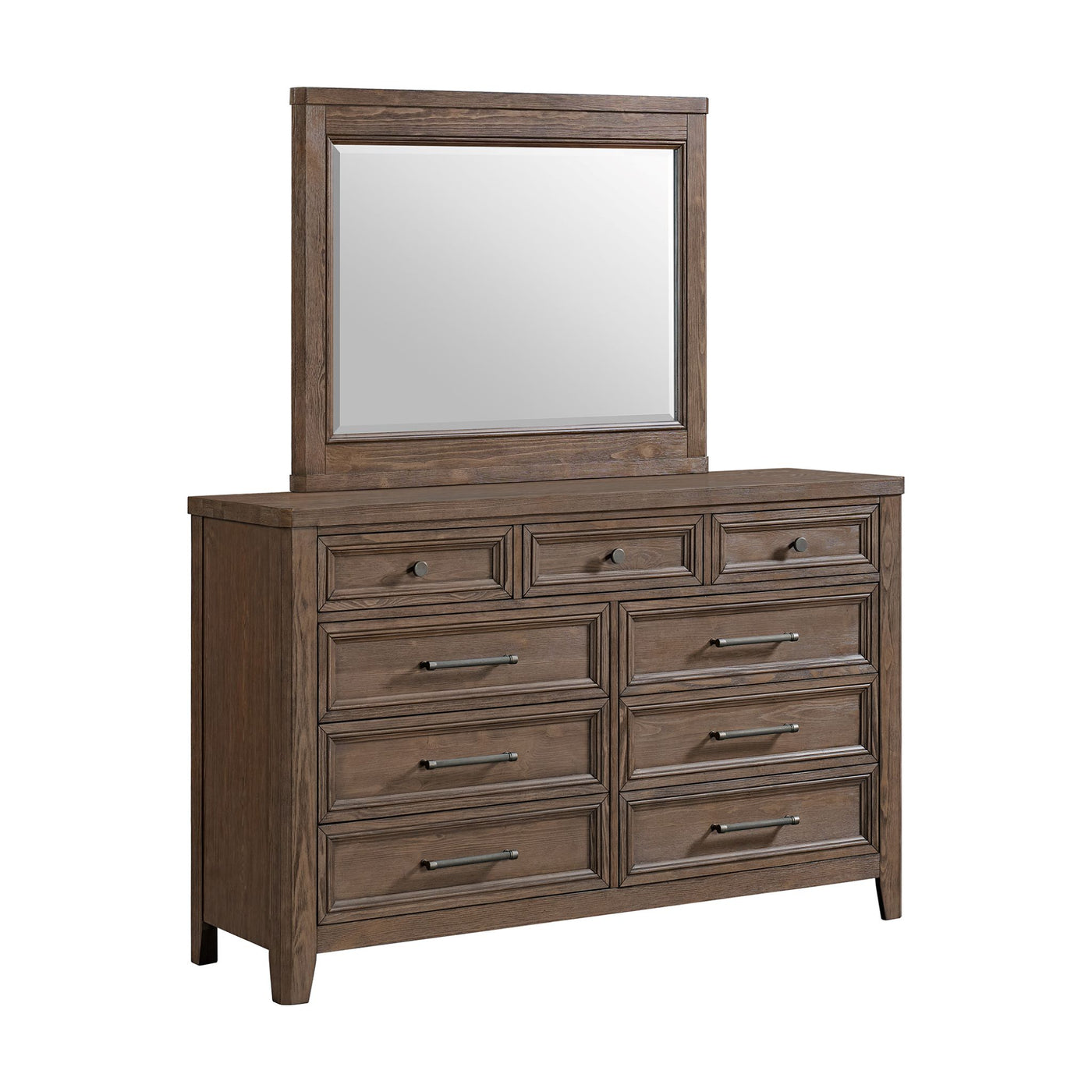 Carlson 9-Drawer Dresser - Weathered Chestnut