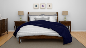 Cotton House Twin Textured Blanket - Blue