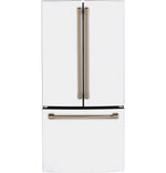 Café Matte White Kitchen Package with French Door Refrigerator, Double Oven Range & Built-In Dishwasher