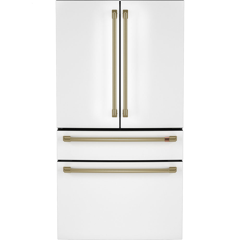 Café 36" 23.2 Cu. Ft. Matte White French-Door Refrigerator with Dual-Dispense AutoFill Pitcher – CJE23DP4WW2