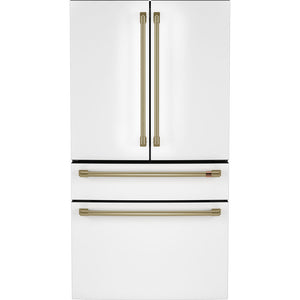 Café 36" 23.2 Cu. Ft. Matte White French-Door Refrigerator with Dual-Dispense AutoFill Pitcher – CJE23DP4WW2