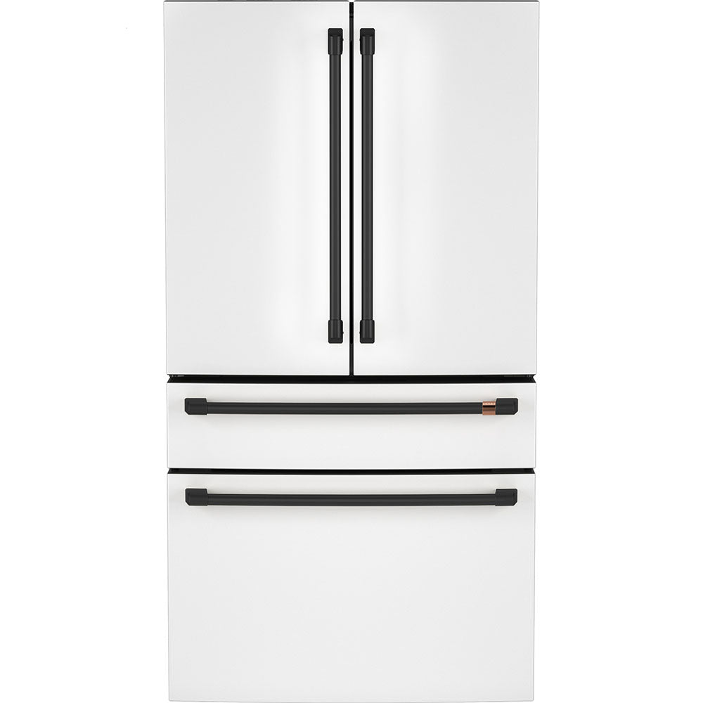 Café 36" 23.2 Cu. Ft. Matte White French-Door Refrigerator with Dual-Dispense AutoFill Pitcher – CJE23DP4WW2