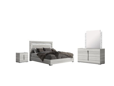 Carrara 6-Piece Queen Bed Package - Grey, White