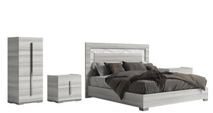 Carrara 5-Piece King Bed Package - Grey, White