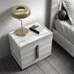 Carrara Night Table - Grey, White