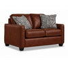 City Leather Loveseat - Brown