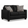 City Leather Loveseat - Black