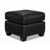 City Leather Ottoman - Black