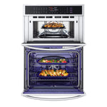 LG Smudge Resistant Stainless Steel Smart Combination Wall Oven with True Convection, InstaView®, Air Fry, Steam Sous Vide (6.4 Cu. Ft) - WCEP6427F