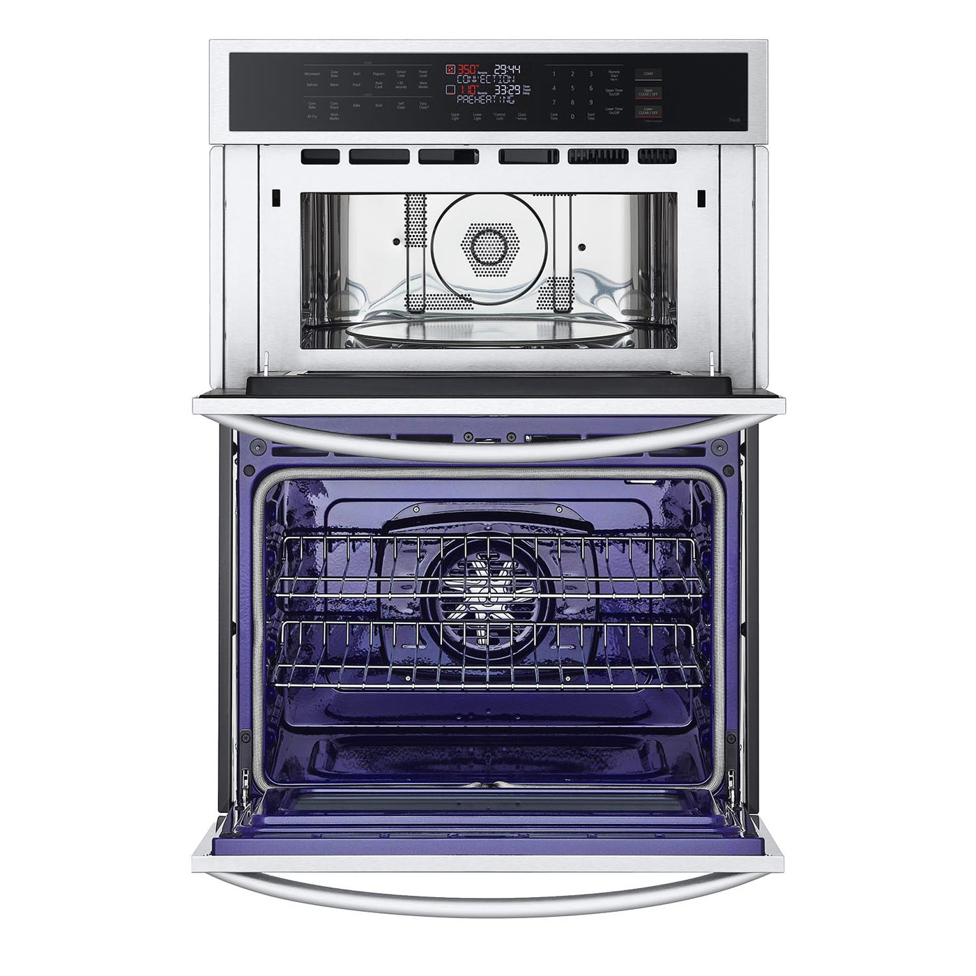 LG Smudge Resistant Stainless Steel Smart Combination Wall Oven with Fan Convection and Air Fry (6.4 Cu. Ft) - WCEP6423F