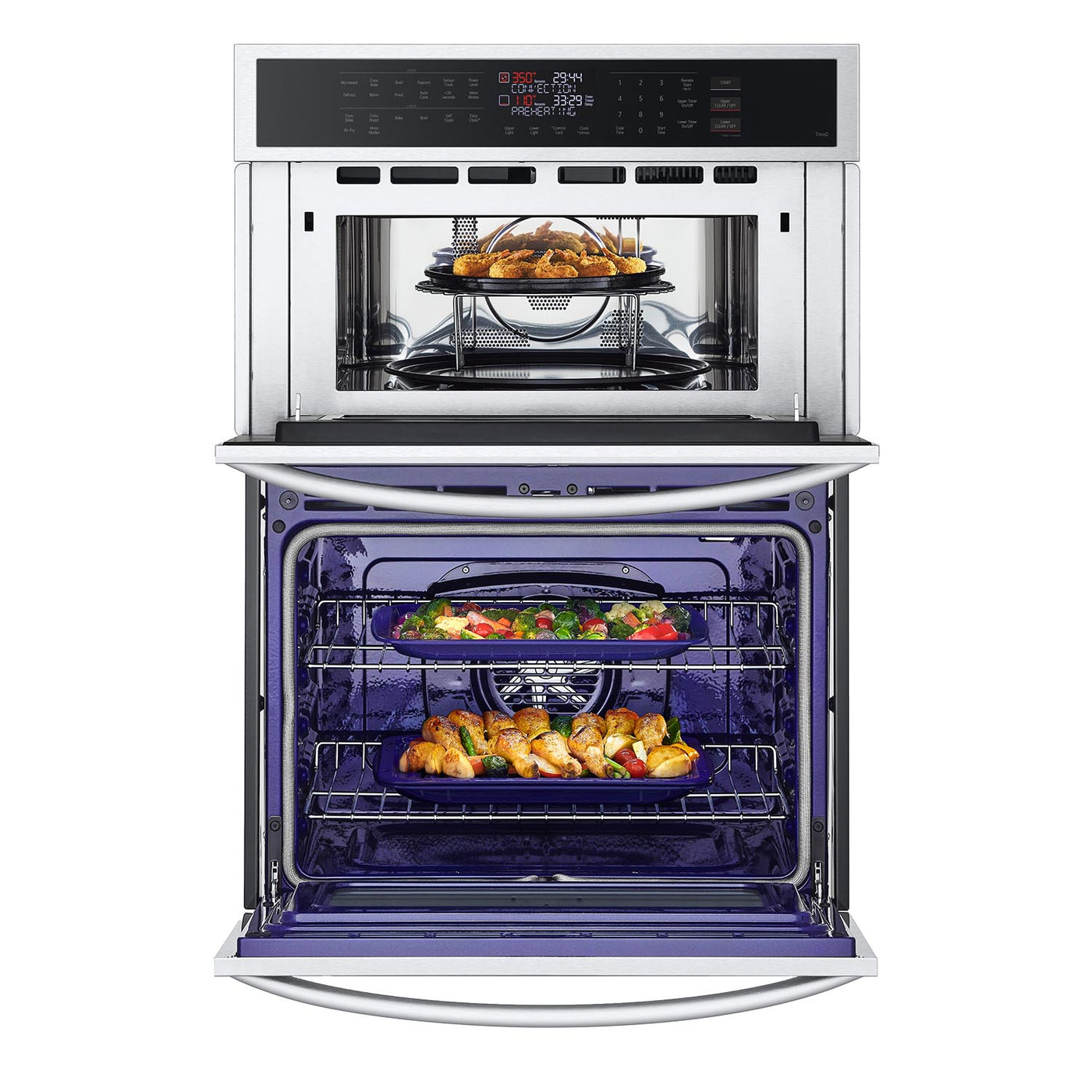 LG Smudge Resistant Stainless Steel Smart Combination Wall Oven with Fan Convection and Air Fry (6.4 Cu. Ft) - WCEP6423F
