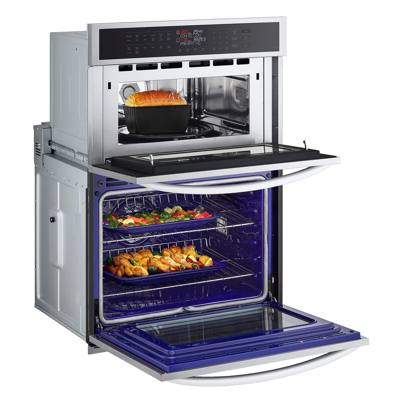 LG Smudge Resistant Stainless Steel Smart Combination Wall Oven with Fan Convection and Air Fry (6.4 Cu. Ft) - WCEP6423F