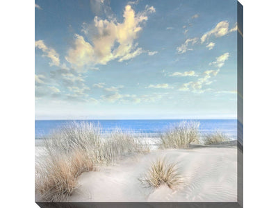 Blue Water and White Sand I Canvas Wall Art - 38 X 38