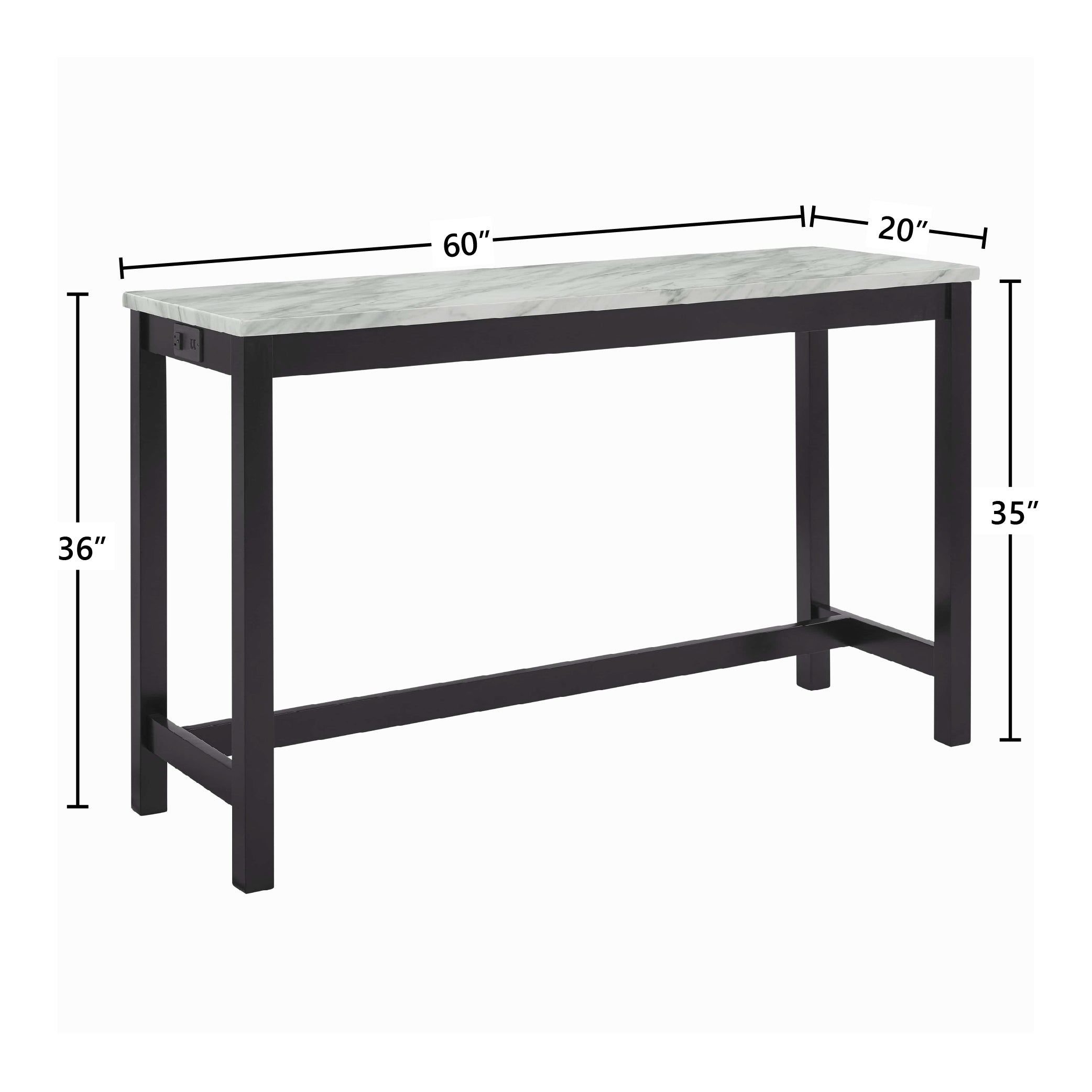 Kalee 4-Piece Counter Height Dining Set - Black