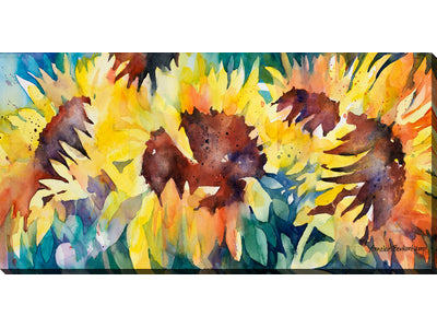 Sunflower Social Canvas Wall Art - 30 X 60
