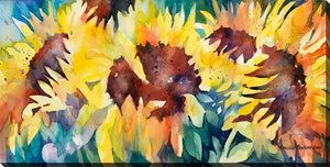 Sunflower Social Canvas Wall Art - 30 X 60