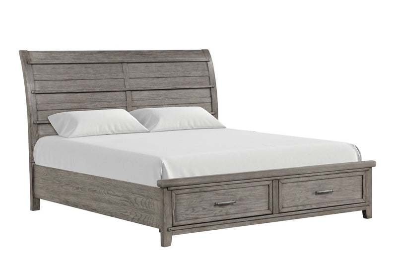 Dahlia 3Piece Queen Storage Bed Grey Leon's
