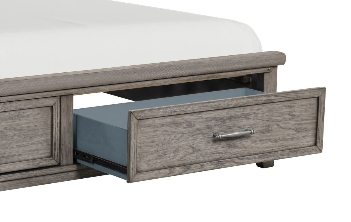 Dahlia 3Piece King Storage Bed Grey Leon's
