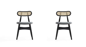 Oliver Dining Chair - Black/Grey - Set of 2