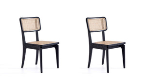 Stensby Dining Chair - Black/Natural Cane - Set of 2